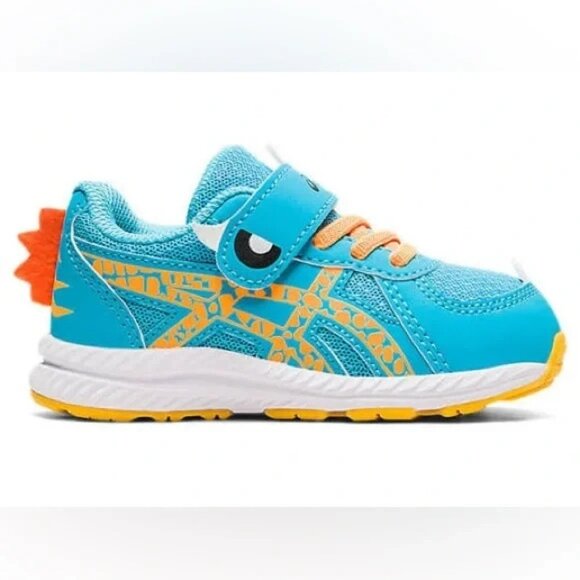 ASICS Kid's Contend 7 Toddler School Yard Running Shoes, K9, Aquarium/Orange POP - Picture 1 of 3
